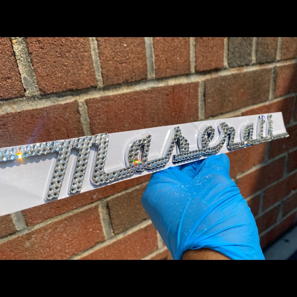Custom Maserati Letters Trunk Badge Auto Emblem